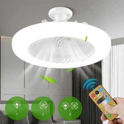Ventilador de Teto Luz LED Com Controle Remoto
