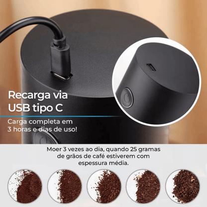 Moedor Elétrico Para Grãos de Café Automático — Envio ultra rápido para todo o Brasil