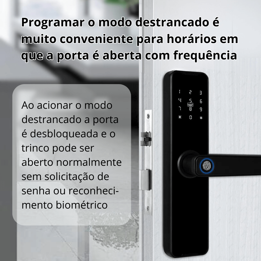 Fechadura WiFi Digital Biométrica Tuya
