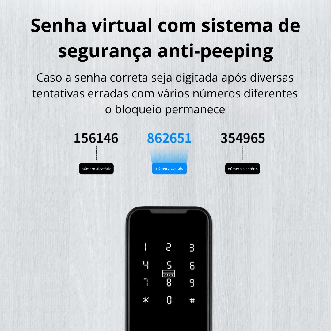 Fechadura WiFi Digital Biométrica Tuya