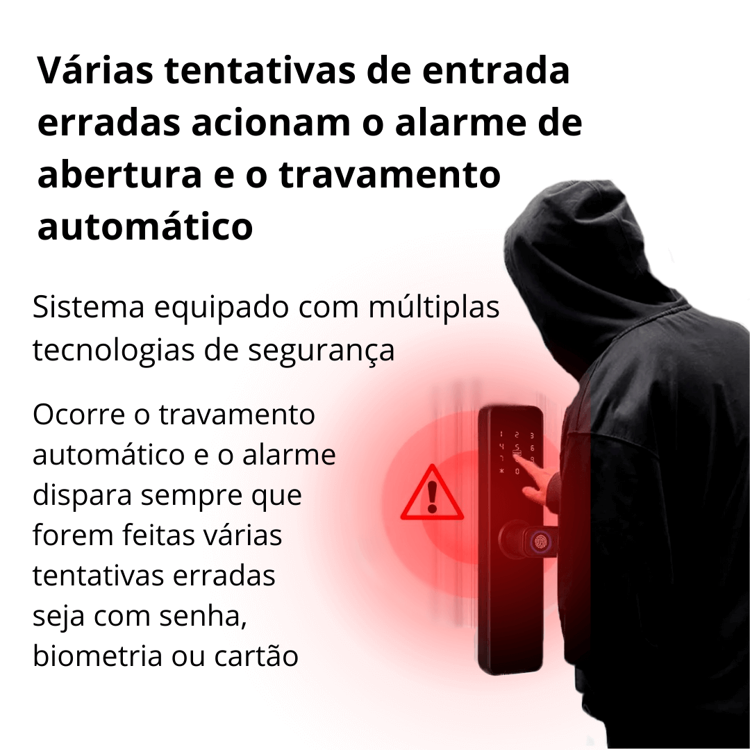 Fechadura WiFi Digital Biométrica Tuya