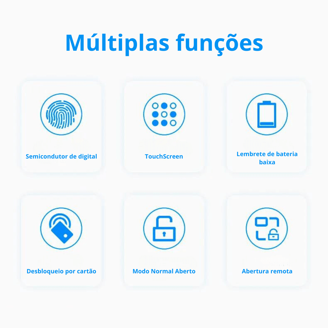 Fechadura WiFi Digital Biométrica Tuya