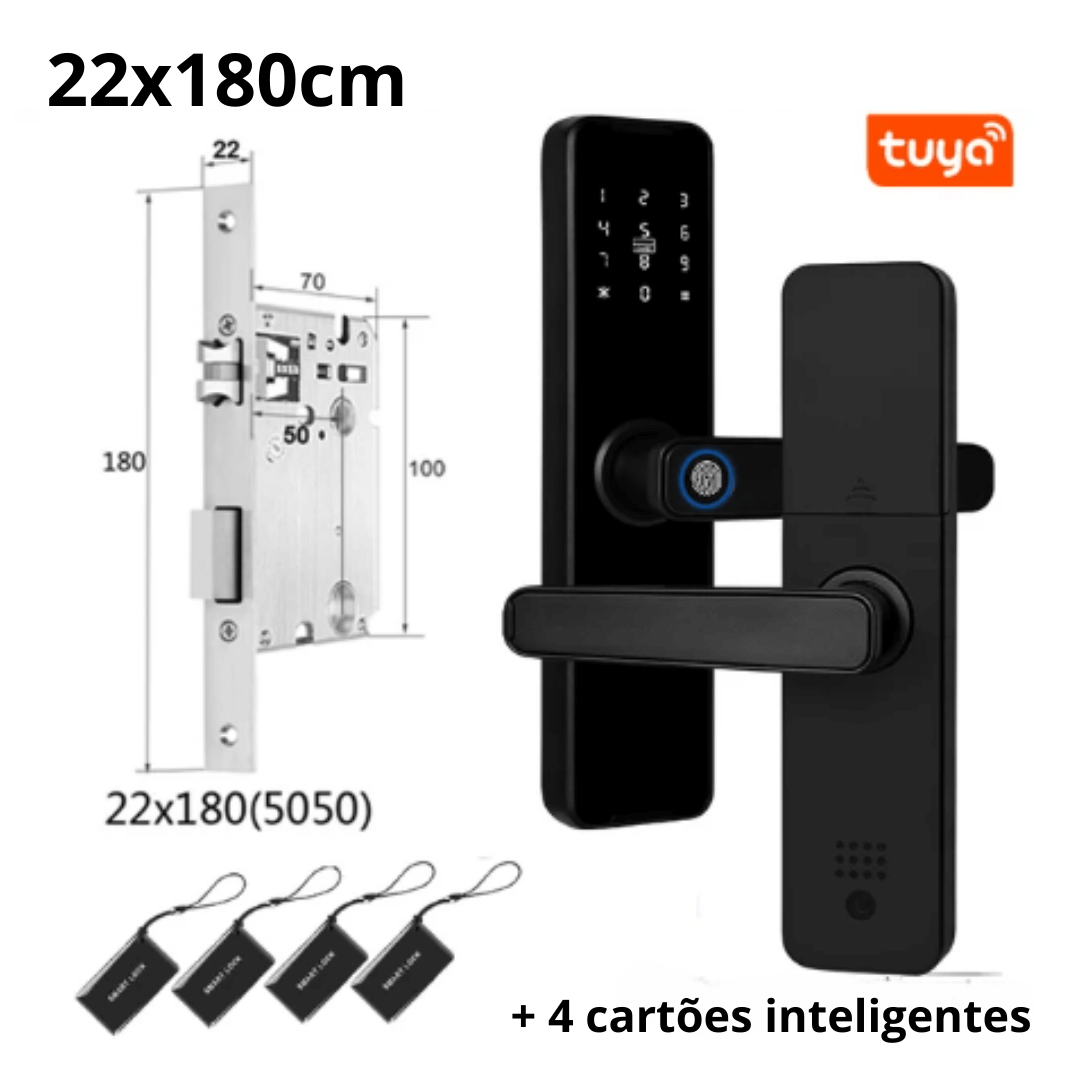 Fechadura WiFi Digital Biométrica Tuya