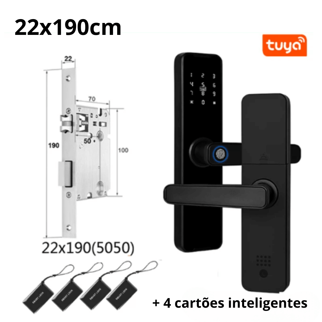 Fechadura WiFi Digital Biométrica Tuya