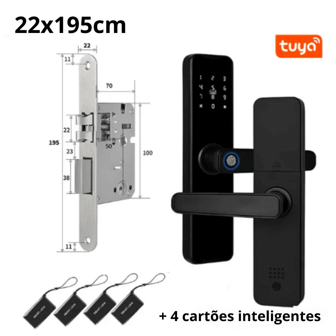 Fechadura WiFi Digital Biométrica Tuya