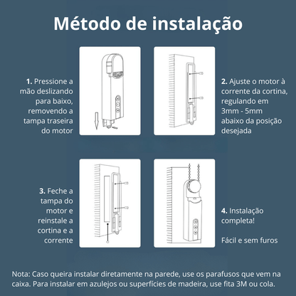 Motor de Cortina Inteligente Blindsmart Tuya Zigbee