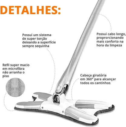 MOP Twist 360° Rodo Esfregão Giratório Espremedor Dafushop