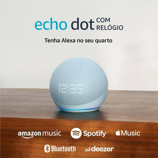 Alexa Echo Dot 5ª Geracao Com Relógio Digital | Importados Pro