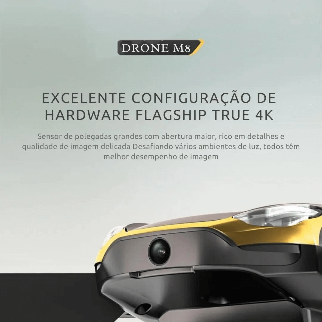 Drone Profissional Tesla M8 GPS 4K HD Câmera Dupla | Importados Pro | 4K | Multi Sensores Fotografia aérea estável e segura