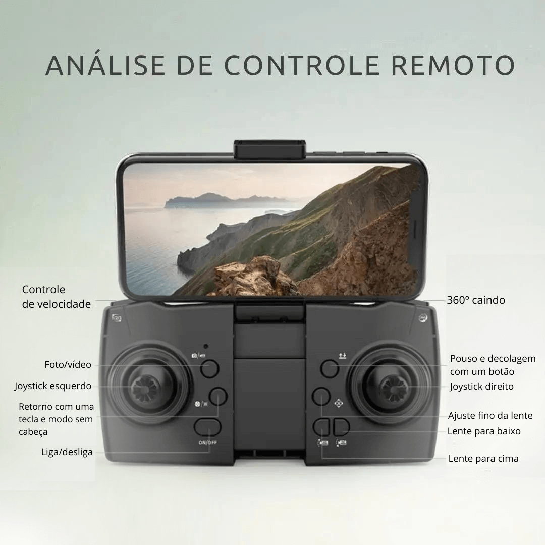 Drone Profissional Tesla M8 GPS 4K HD Câmera Dupla | Importados Pro | Controle Remoto com Visor 360º