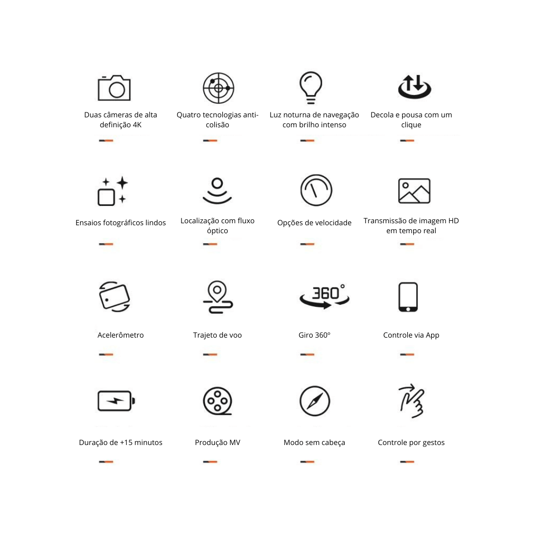 Drone Profissional Xiaomi Dual-Camera 4K Fotografia Aérea Sensor de Obstáculos 360º | Importados Pro