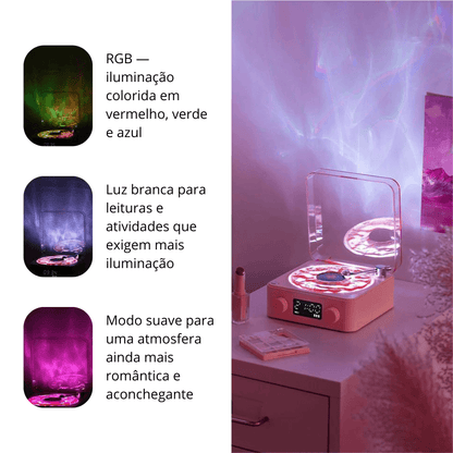 Luz quente suave para uma atmosfera romântica e aconchegante, fria branca para auxiliar em leituras e colorida para um ambiente mais imersivo.