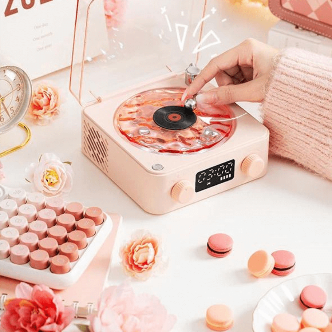 O toca discos funciona conforme a musica